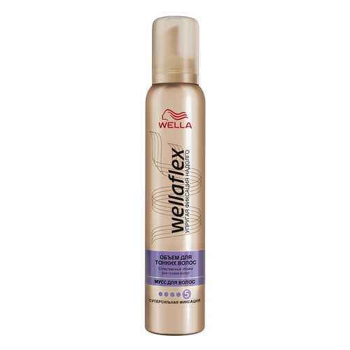 Мусс для волос Wella Wellaflex Объем для тонких волос суперсильной фиксации 200 мл в Магнит Косметик