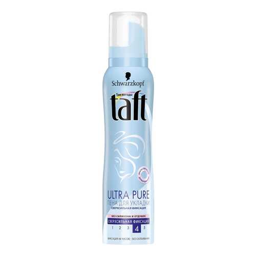 Пена для укладки волос Taft Ultra Pure сверхсильная фиксация 150мл в Магнит Косметик