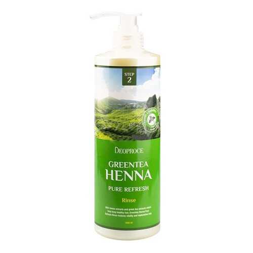 Бальзам для волос Deoproce Greentea Henna Pure Refresh Rinse 1 л в Магнит Косметик