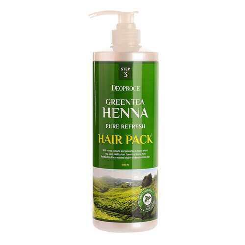 Маска для волос Deoproce GreenTea Henna Pure Refresh Hair Pack 1000 мл в Магнит Косметик