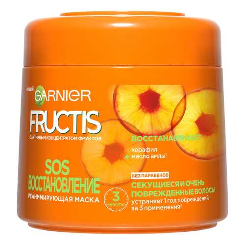 Маска для волос Garnier Fructis SOS Восстановление секущихся кончиков волос 300 мл в Магнит Косметик