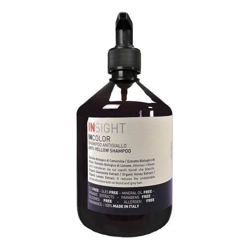 Шампунь для нейтрализации желтого оттенка волос Insight Incolor AntiYellow Shampoo 400 мл в Магнит Косметик