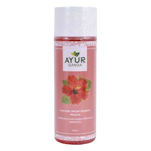 Шампунь ГИБИСКУС (Ayurvedic Herbal Shampoo HIBISCUS) AYUR GANGA, 200мл в Магнит Косметик