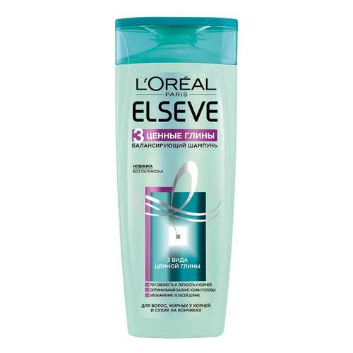 Шампунь L`Oreal Paris Elseve 3 Ценные глины 400 мл в Магнит Косметик