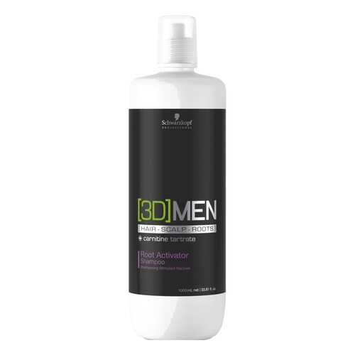 Шампунь Schwarzkopf Professional Root Activator Shampoo 3D Men 1000 мл в Магнит Косметик
